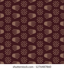 Seamless geometrical monochrome pattern with ancient Peruvian Paracas motifs.
