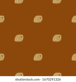 Seamless geometrical monochrome pattern with ancient Mayan hieroglyphs.
