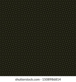 Seamless geometrical monochrome pattern with small abstract square motifs.