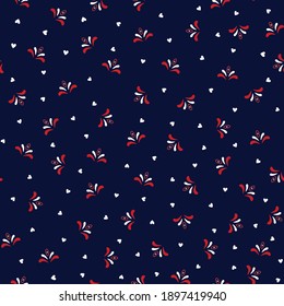 seamless geometrical motif pattern on navy
