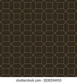 Seamless Geometrical Octagon Outline Vector Background