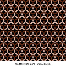 Seamless geometrical paisley pattern on black background