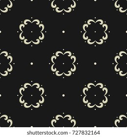 Seamless geometrical pattern with abstract round vignettes.