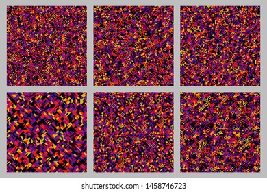 Seamless geometrical pattern background design set - abstract vector graphic