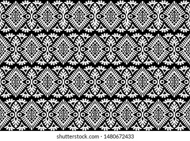 Seamless geometrical pattern with black background