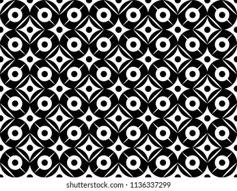 Seamless Geometrical Pattern Black and White for Textile, Wallpaper and Cover Designs