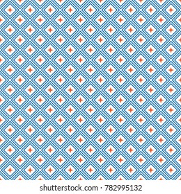 Seamless geometrical pattern from blue squares