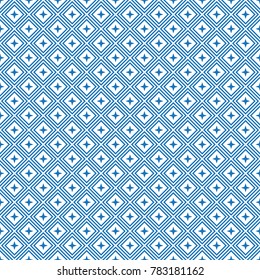 Seamless geometrical pattern from blue squares and stars