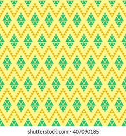 Seamless geometrical pattern in boho chic style. Abstract background with ethnic aztec ornament.