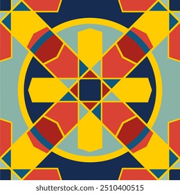 Seamless geometrical pattern can be use for making unlimited seamless pattern. This pattern can be apply for making tiles pattern, fabric, embroidery, carpet, decorative, and background. 