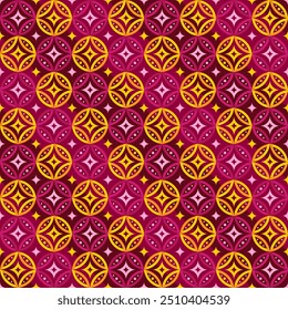 Seamless geometrical pattern can be use for making unlimited seamless pattern. This pattern can be apply for making tiles  pattern, fabric, embroidery, carpet, decorative, and background. 