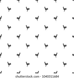 Seamless geometrical pattern with chickens, roosters 