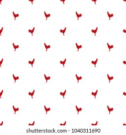 Seamless geometrical pattern with chickens, roosters 