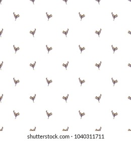 Seamless geometrical pattern with chickens, roosters 