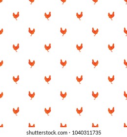 Seamless geometrical pattern with chickens, roosters 