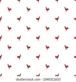 Seamless geometrical pattern with chickens, roosters 