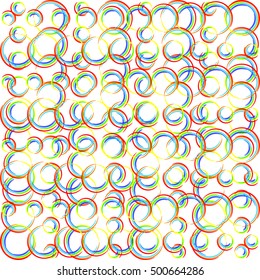 Seamless geometrical pattern with color circles