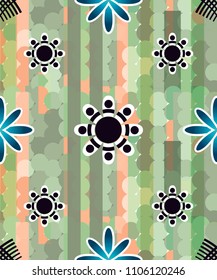 seamless geometrical pattern with contrasting colors
