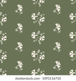 Seamless geometrical pattern with delicate floral silhouettes. Based on Indian medieval motifs.
