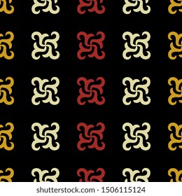 Seamless geometrical pattern with ethnic Nanai motifs.