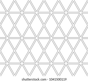 Seamless geometrical pattern with linear grey Islamic style design.