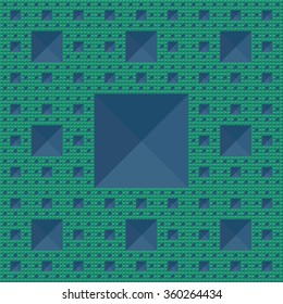 Seamless geometrical pattern, made of self-similar pyramids.