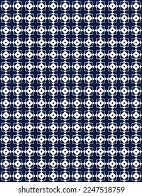 Seamless Geometrical pattern (Navy white)