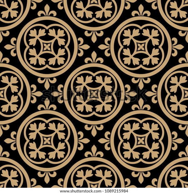 Seamless Geometrical Pattern Ornate Floral Mandalas Stock Vector ...
