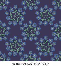 Seamless geometrical pattern with ornate round floral mandalas. Folk style.