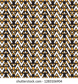  Seamless geometrical pattern. Regularly repeating ornament from simple geometrical figures. For a cover of cards, wall-paper, fabrics. Vector illustration.