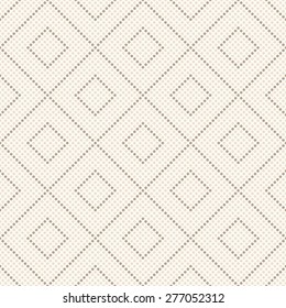 Seamless geometrical pattern. Repeating tiles with dotted rhombus. Vector illustration.