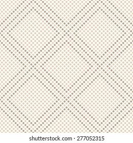 Seamless geometrical pattern. Repeating tiles with dotted rhombus. Vector illustration.