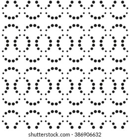 Seamless geometrical pattern. Repeating tiles with dotted lines. Vector illustration.