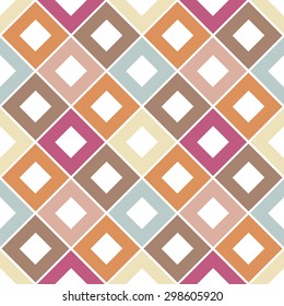 Seamless geometrical pattern with rhombuses. Vector illustration.