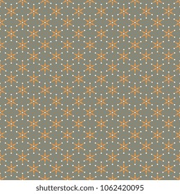 Seamless geometrical pattern with small abstract stars. Based on medieval Gothic motif.