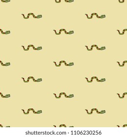Seamless geometrical pattern with stylized snakes. Based on ancient Mexican motif of Aztec Indians.