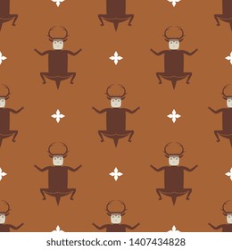 Seamless geometrical pattern with tribal Native American motifs.