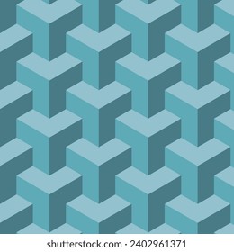 Seamless geometrical pattern vector cube