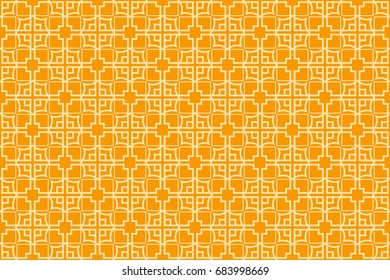 Seamless geometrical pattern. vector illustration. For wrapping, wallpaper, background fills. orange color