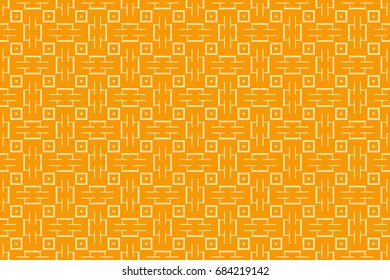Seamless geometrical pattern. vector illustration. For wrapping, wallpaper, background fills. orange color