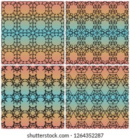 Seamless geometrical pattern, vector ornament with a gradient.