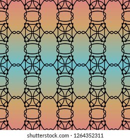 Seamless geometrical pattern, vector ornament with a gradient.