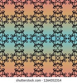 Seamless geometrical pattern, vector ornament with a gradient.