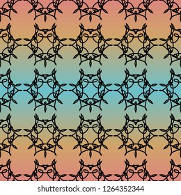 Seamless geometrical pattern, vector ornament with a gradient.