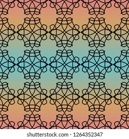 Seamless geometrical pattern, vector ornament with a gradient.