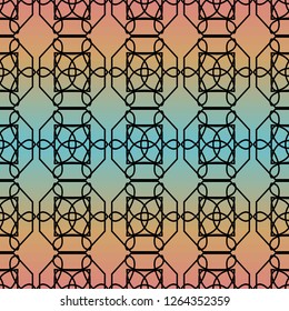 Seamless geometrical pattern, vector ornament with a gradient.