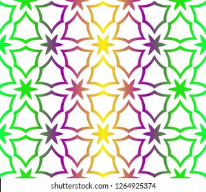 Seamless geometrical patterns. Textures. Vector ornament. Gradient color.