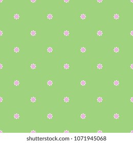 Seamless geometrical polka dot pattern with small simple dotted circles.
