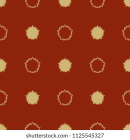 Seamless geometrical polka dot pattern with round abstract shapes.