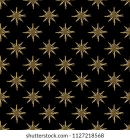 Seamless geometrical polka dot pattern with beautiful angular stars.